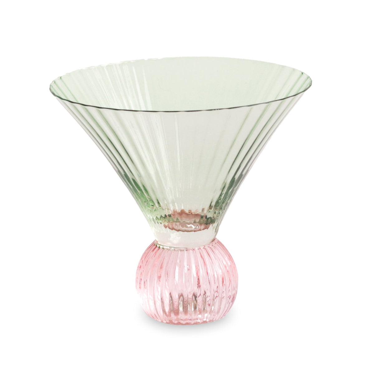 Venice Green & Pink Martini Set of 4 | Bone & Brass