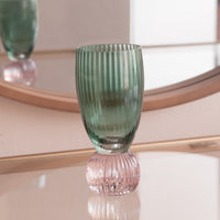 Venice Green & Lavender Shot Glass Set of 4 - Glass Side View | Bone & Brass