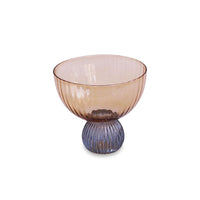 Venice Amber & Blue Coupe Set of 4 | Bone & Brass
