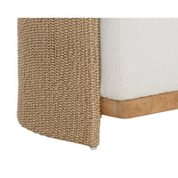 Asos Natural Wicker & Cream Upholstered Lounge Chair