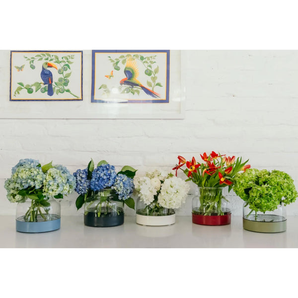 3-in-1 Glass Bloom Vase Set — Decorative Modular Glass Bloom Vase - Vase Detail | Bone & Brass