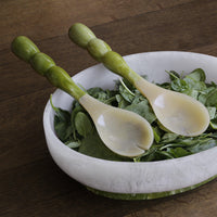 Resin Rio Bubble Salad Servers (Green) - Set View | Bone & Brass