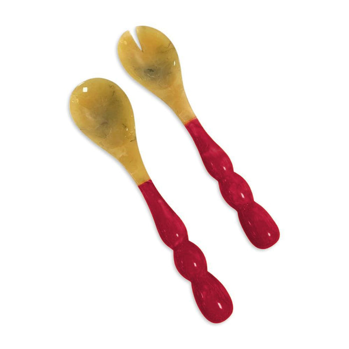 Resin Rio Bubble Salad Servers (Pink) | Bone & Brass