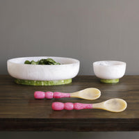 Resin Rio Bubble Salad Servers (Pink) - Set Top View | Bone & Brass