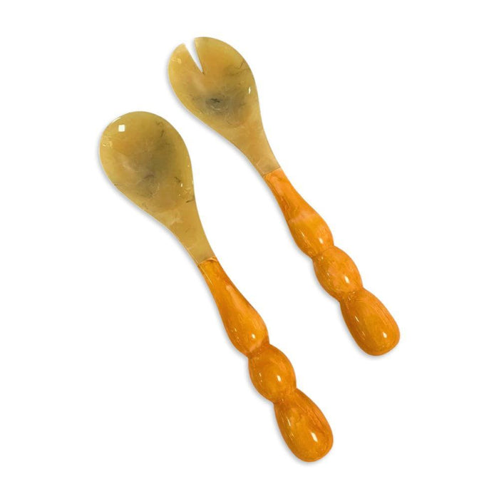 Resin Rio Bubble Salad Servers(Orange) | Bone & Brass
