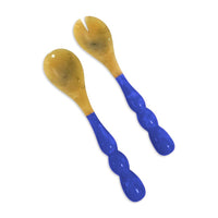 Resin Rio Bubble Salad Servers (Blue) | Bone & Brass
