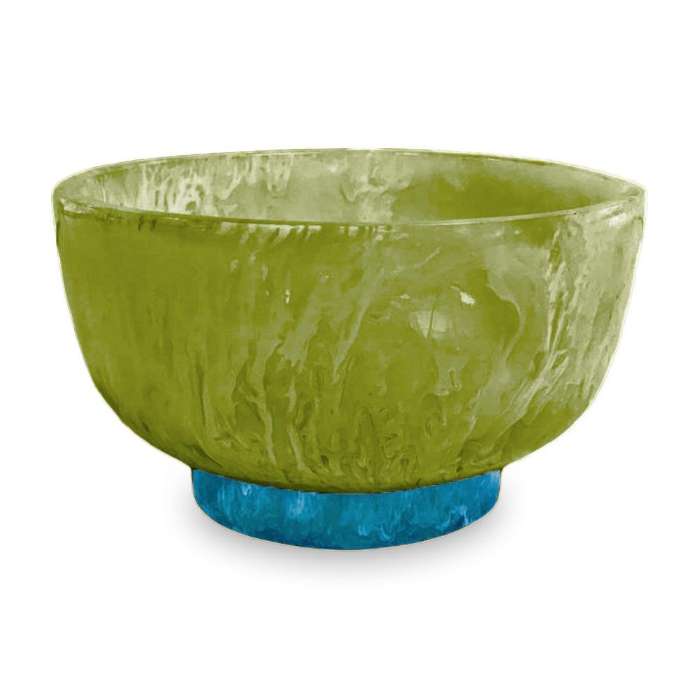 Resin Green & Turquoise Blue Dinnerl Bowl | Bone & Brass