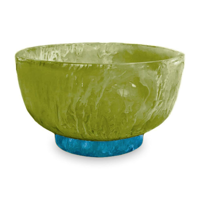Resin Green & Turquoise Blue Dinnerl Bowl | Bone & Brass