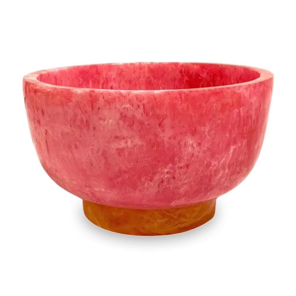Resin Pink & Orange Small Dinner Bowl | Bone & Brass