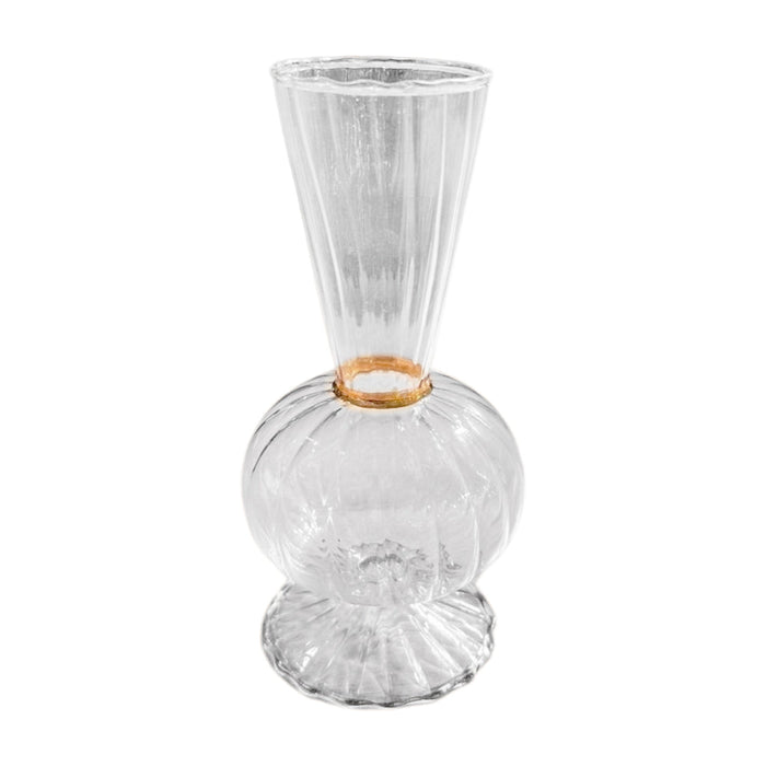 Glass Cambridge Beth 6" Bud Vase Set 2 (Clear) | Bone & Brass