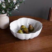 Vida Havana Rita Large Bowl White - Bowl Top View | Bone & Brass