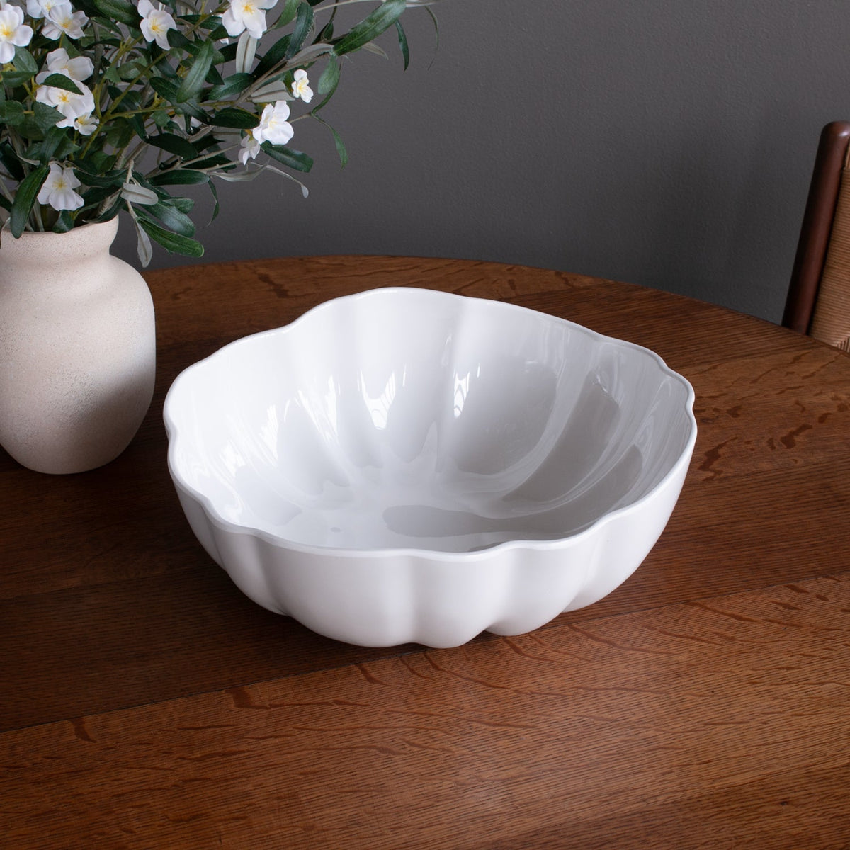 Vida Havana Rita Large Bowl White - Bowl Detail | Bone & Brass