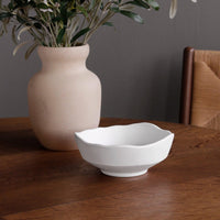 Vida Nube Dakota Small Bowl White - Bowl Top View | Bone & Brass