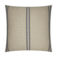 Vendella Jute & Navy Stripe Decorative Pillow