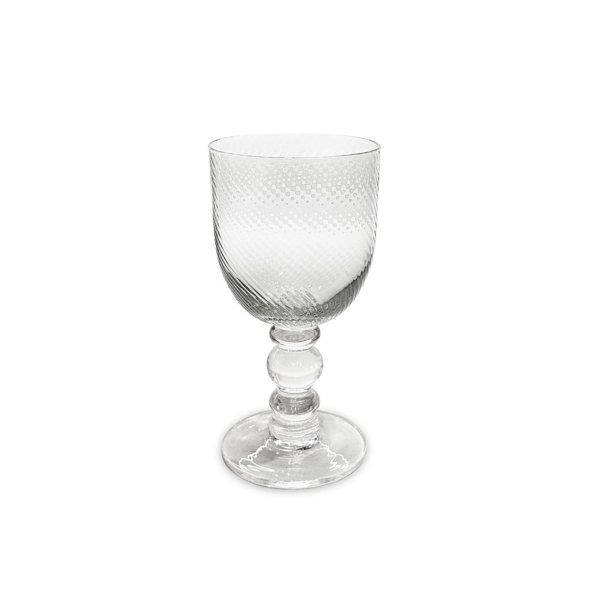 French Swirl Clear Wine Glass Set of 4 | Bone & Brass