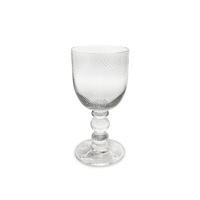 French Swirl Clear Wine Glass Set of 4 | Bone & Brass