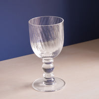 French Swirl Clear Wine Glass Set of 4 - Glass Bowl Detail | Bone & Brass
