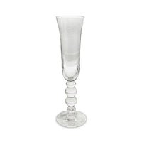 Glass French Swirl Champagne Flute Set of 4 (Clear) | Bone & Brass