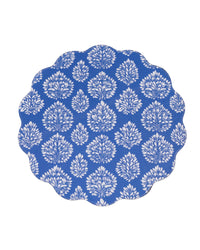 Vida Chinoiserie Reversible Round Placemats Set 4 Blue & White