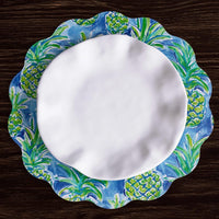 Pineapples & Palms Reversible Round Placemats Set of 4 - Placemat View | Bone & Brass