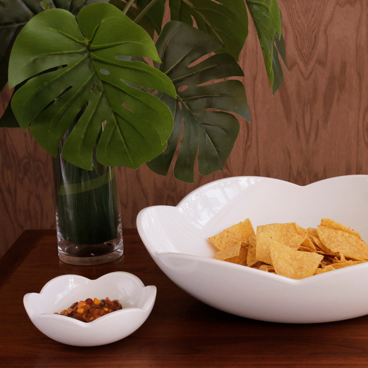 White Amelia Mini Serving Bowl - Bowl Detail | Bone & Brass