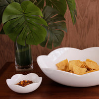 White Amelia Mini Serving Bowl - Bowl Detail | Bone & Brass