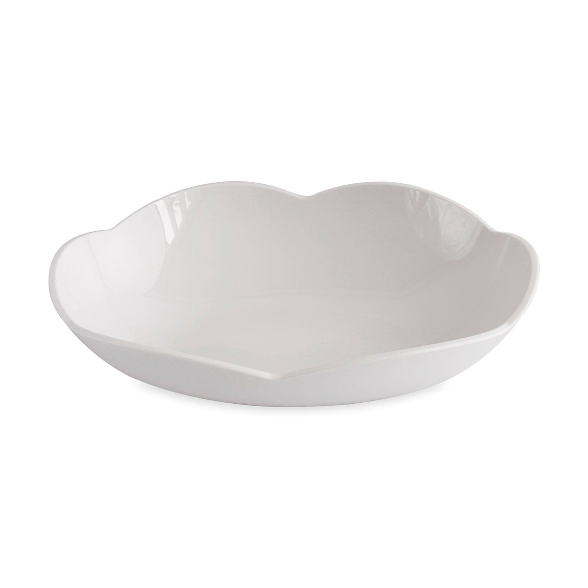 Vida Amelia Extra Large Oval Bowl White | Bone & Brass