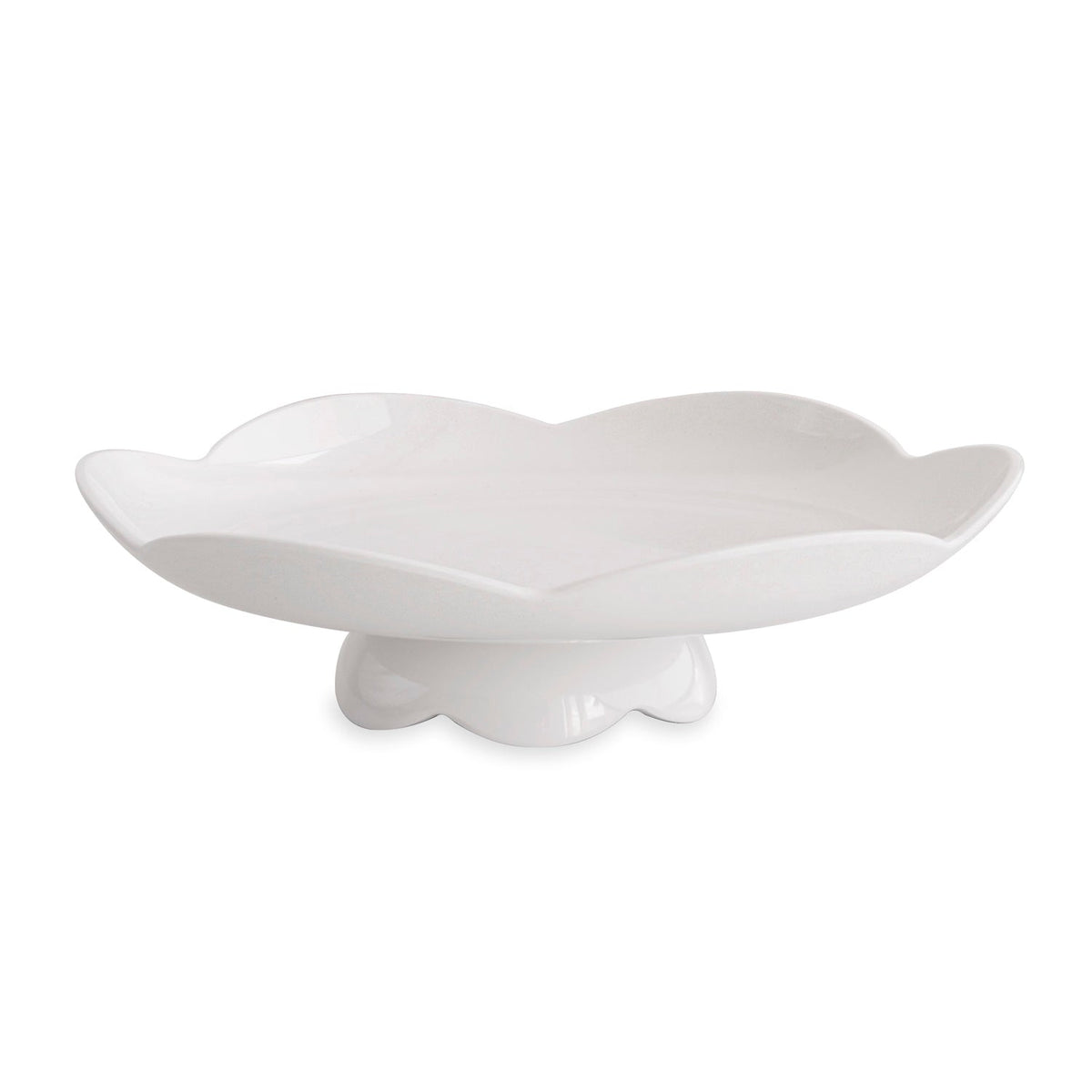 Vida Amelia Pedestal Cake Plate White | Bone & Brass