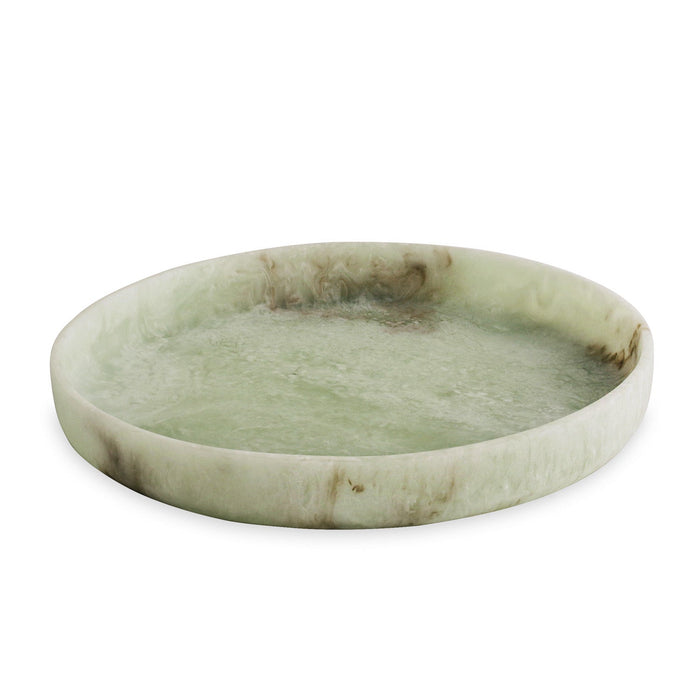 Resin Giada Round Tray Jade Swirl | Bone & Brass
