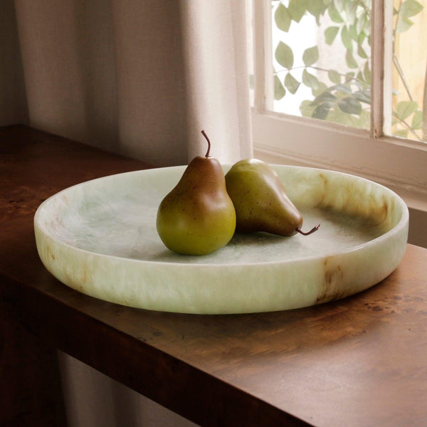 Resin Giada Round Tray Jade Swirl - Tray Detail | Bone & Brass