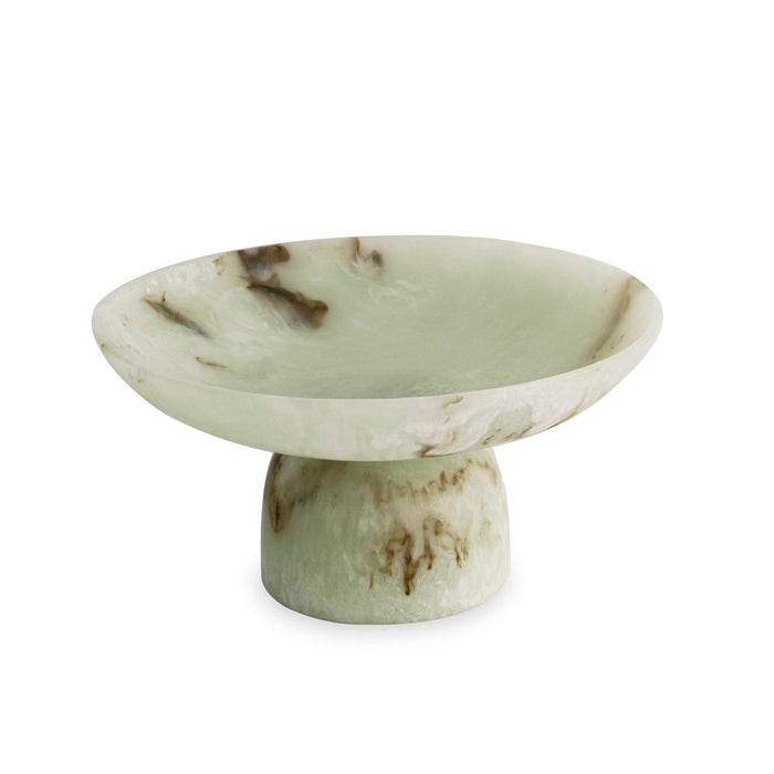Resin Giada Medium Pedestal Jade Swirl | Bone & Brass