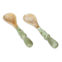 Resin Giada Salad Servers Jade Swirl | Bone & Brass