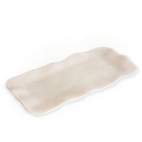 Resin Alabaster Long Rectangle Tray White Swirl | Bone & Brass