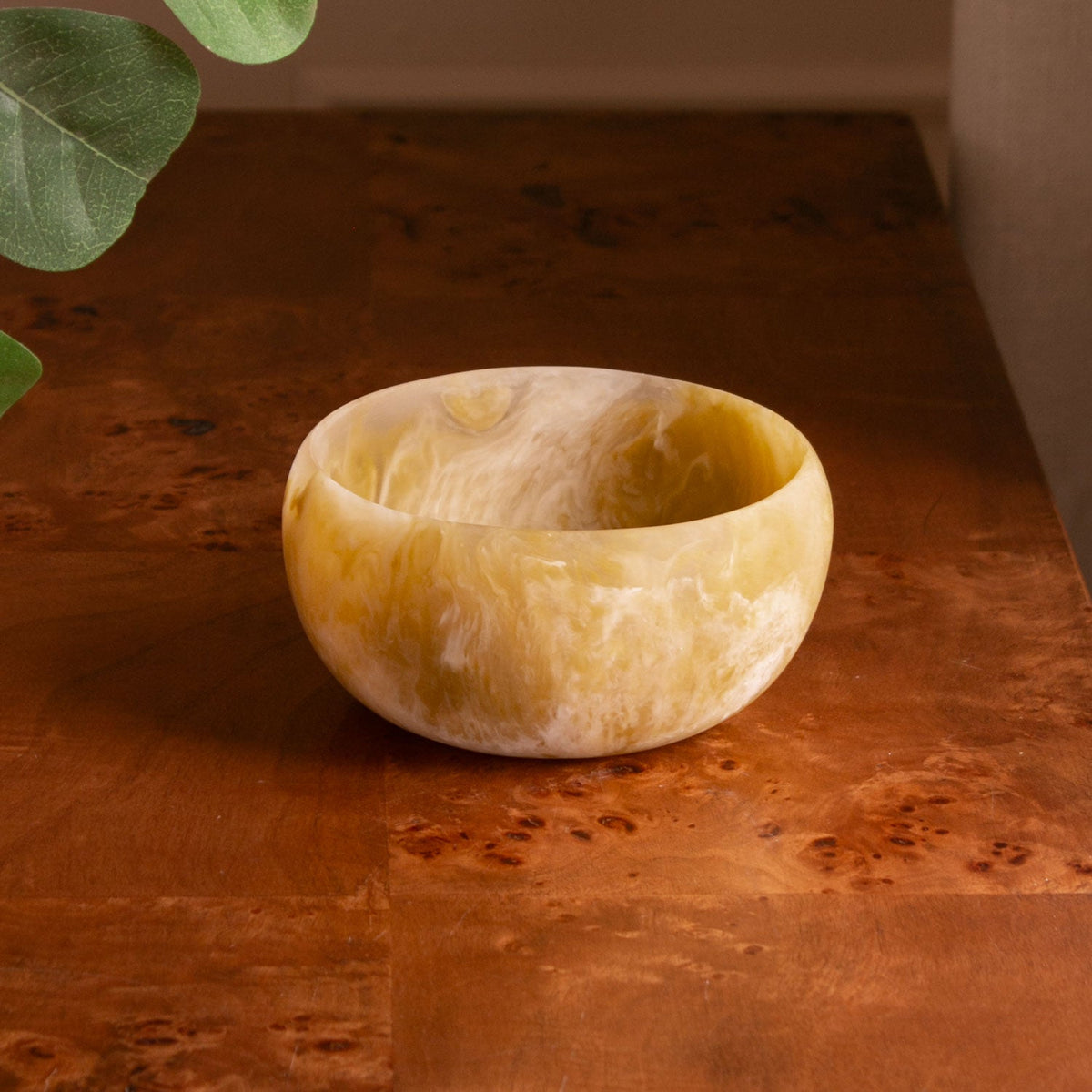 Resin Sorbet Mini Round Bowl Matcha - Bowl Top View | Bone & Brass
