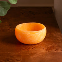 Resin Sorbet Mini Round Bowl Tangerine - Bowl Top View | Bone & Brass