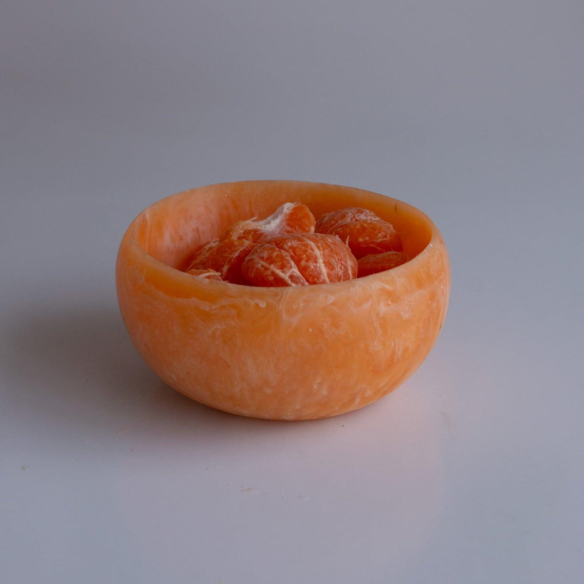 Resin Sorbet Mini Round Bowl Tangerine - Bowl Side View | Bone & Brass