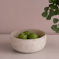 Resin Coconut Large Round Serving Bowl - Bowl Detail | Bone & Brass
