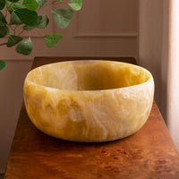 Resin Sorbet Large Round Bowl Matcha - Bowl Top View | Bone & Brass