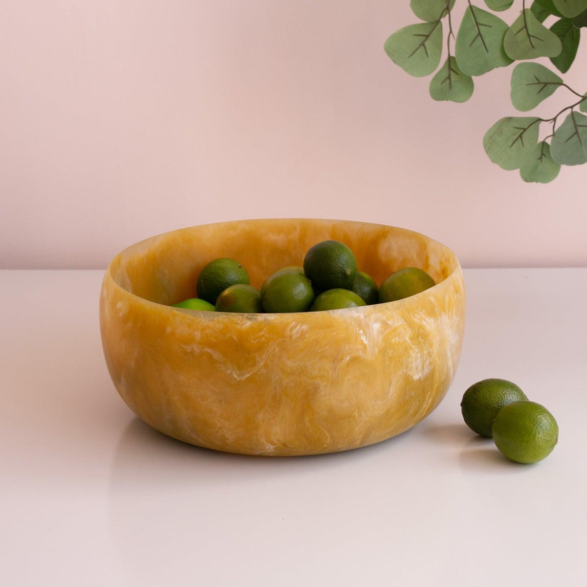 Resin Sorbet Large Round Bowl Matcha - Bowl Detail | Bone & Brass