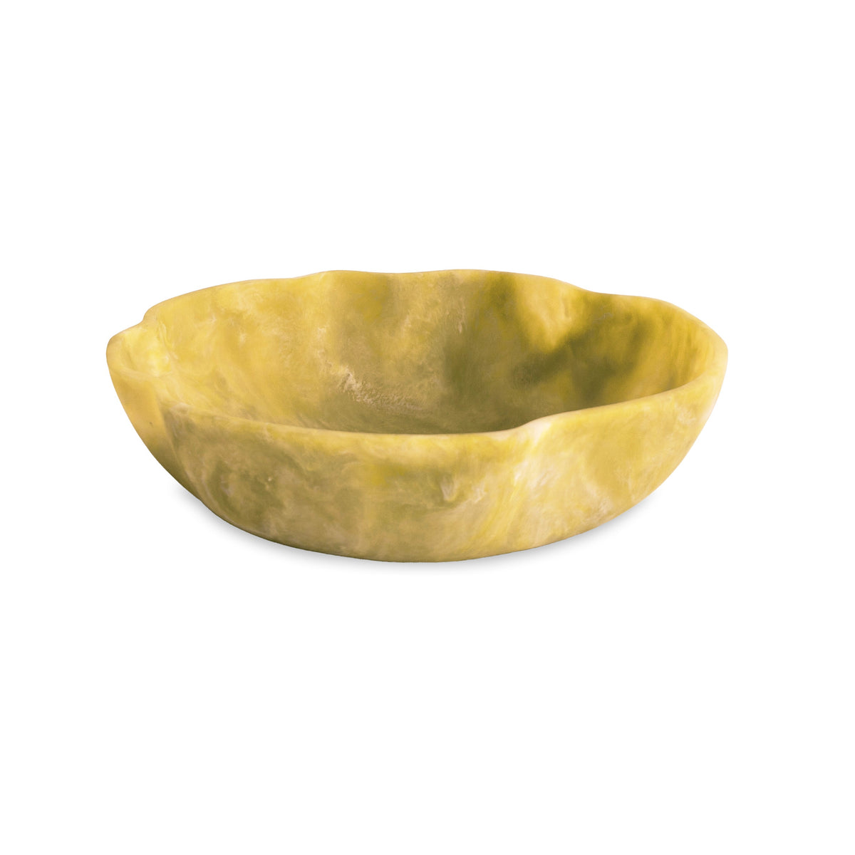 Resin Sorbet Large Wavy Round Bowl Matcha | Bone & Brass