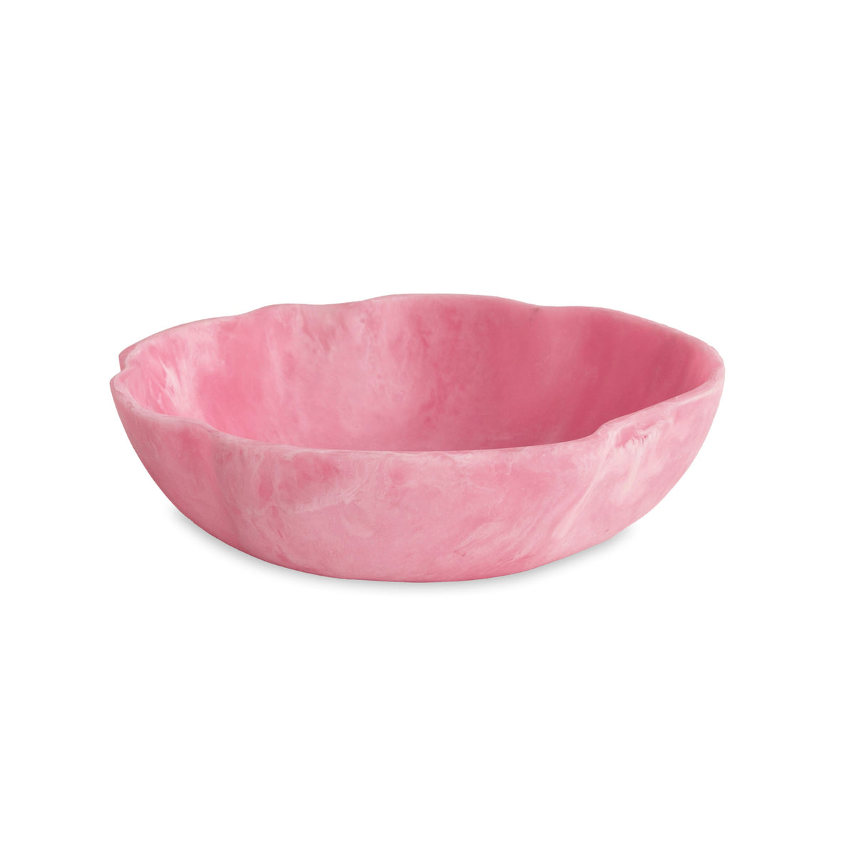 Resin Sorbet Large WavyRound Bowl Raspberry | Bone & Brass