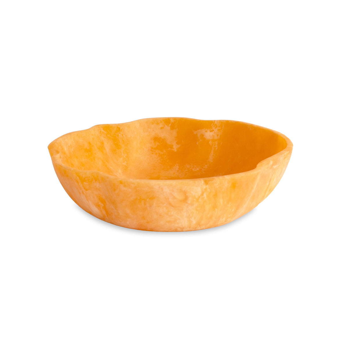 Resin Sorbet Large Wavy Round Bowl Tangerine | Bone & Brass