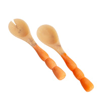 Resin Sorbet Salad Servers Tangerine | Bone & Brass