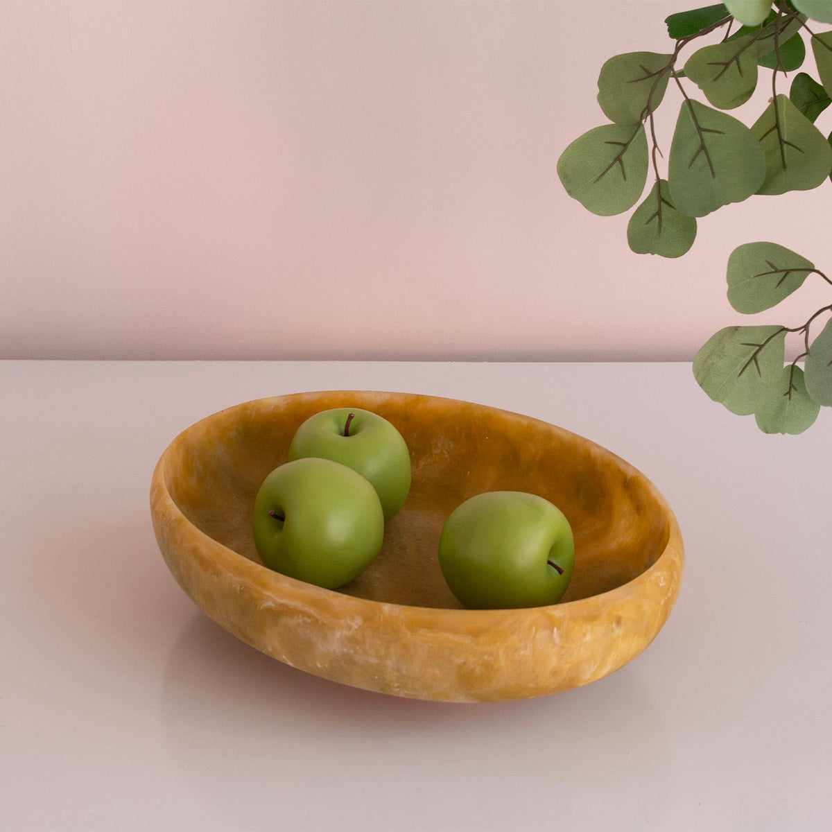 Resin Sorbert Large Oval Bowl Matcha - Bowl Detail | Bone & Brass