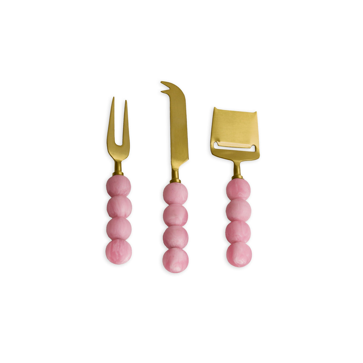 Pink Resin Sorbet Cheese Serving Set of 3 | Bone & Brass