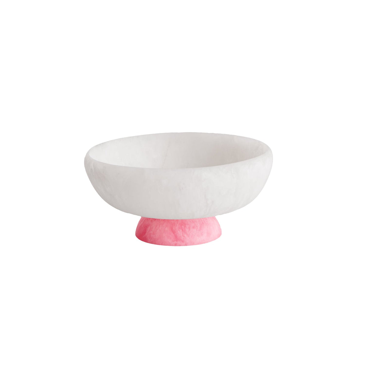 Resin Sorbet Medium Round Bowl Base Coconut Raspberry | Bone & Brass