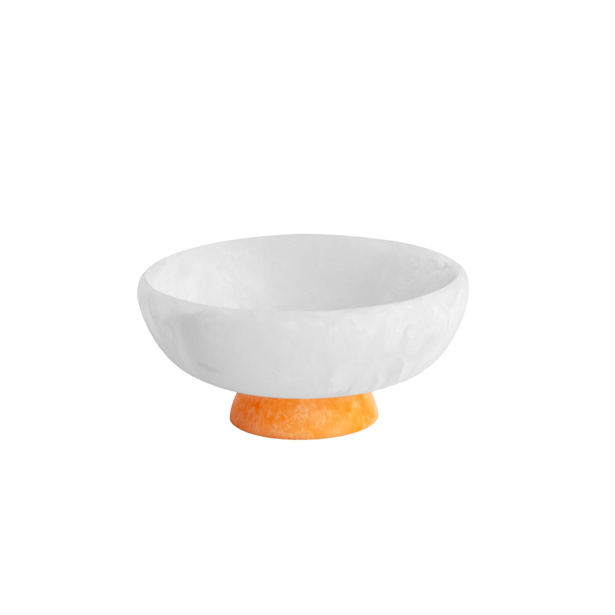 Resin Sorbet Medium Round Bowl Base Coconut Tangerine | Bone & Brass