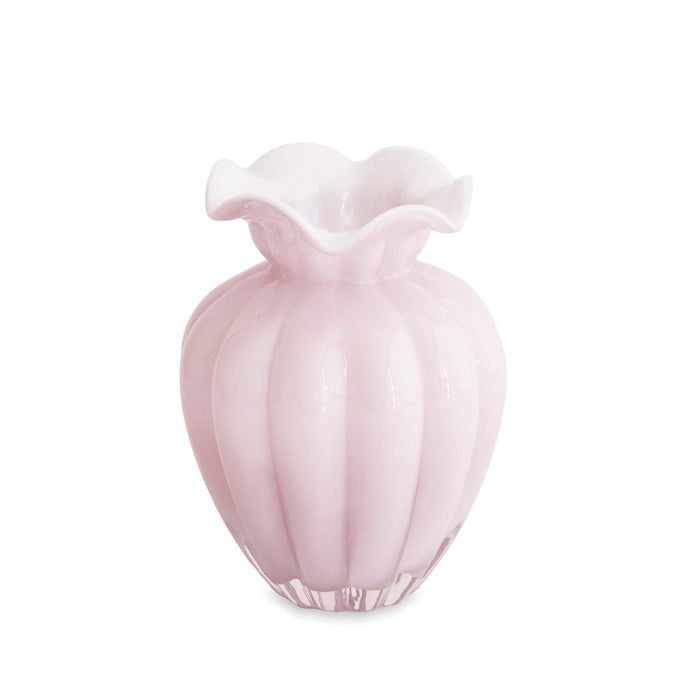 Glass Vento Large Vase Cameilla | Bone & Brass