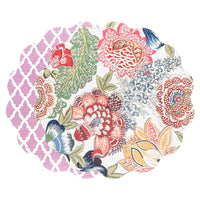 Vida Eggplant Pink Reversible Round Placemats Set 4 Blue & Pink | Bone & Brass