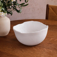 Vida Nube Osaka Medium Bowl White - Bowl Top View | Bone & Brass